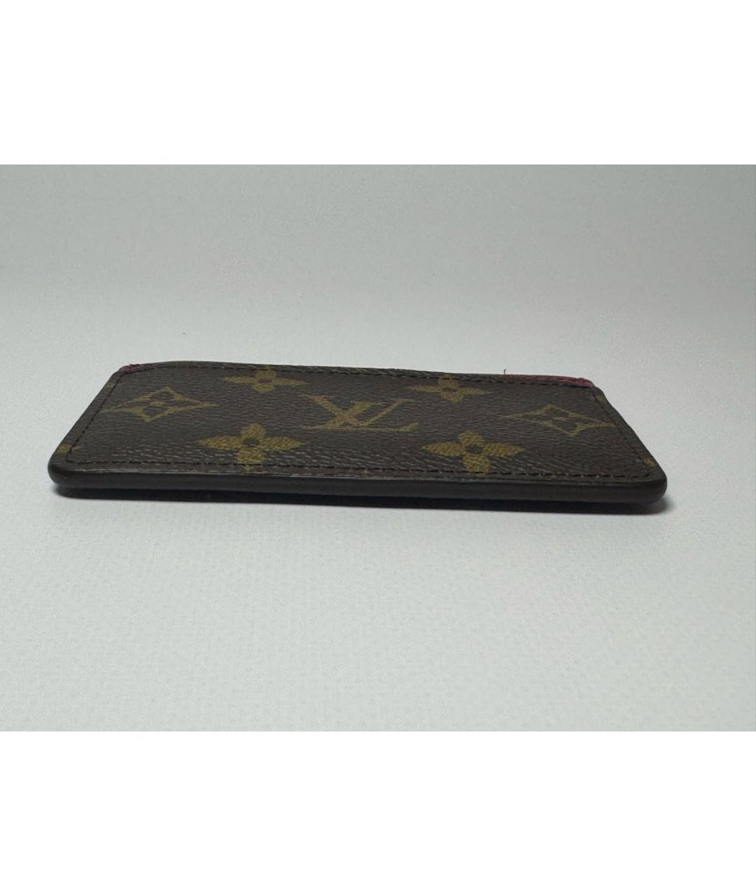 LOUIS VUITTON Коричневый кардхолдер, фото 4