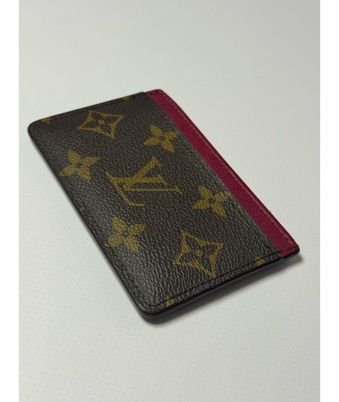 LOUIS VUITTON Коричневый кардхолдер, фото 5