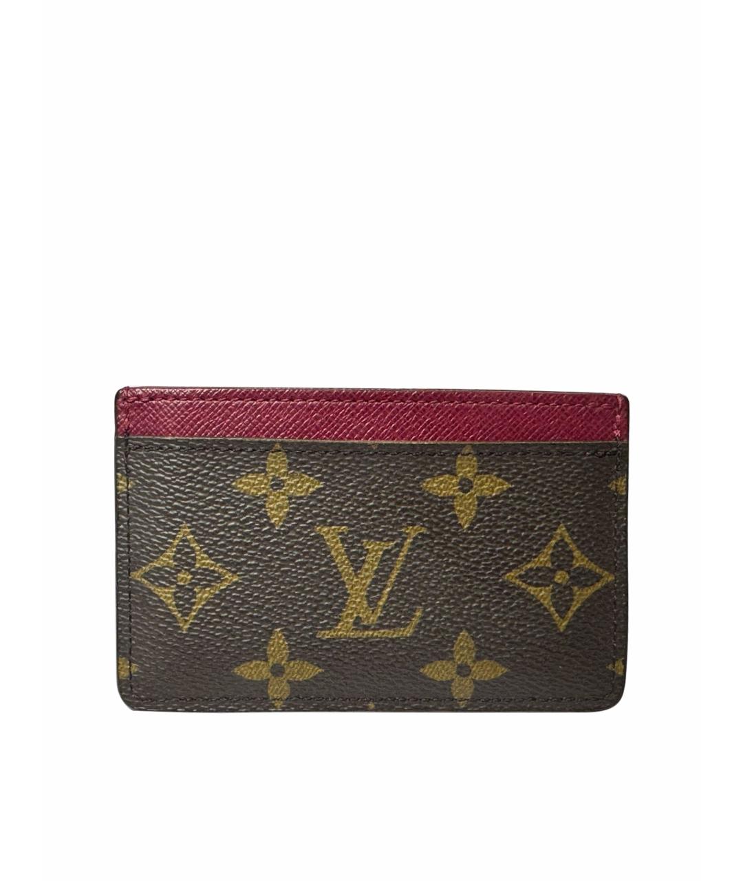 LOUIS VUITTON Коричневый кардхолдер, фото 1