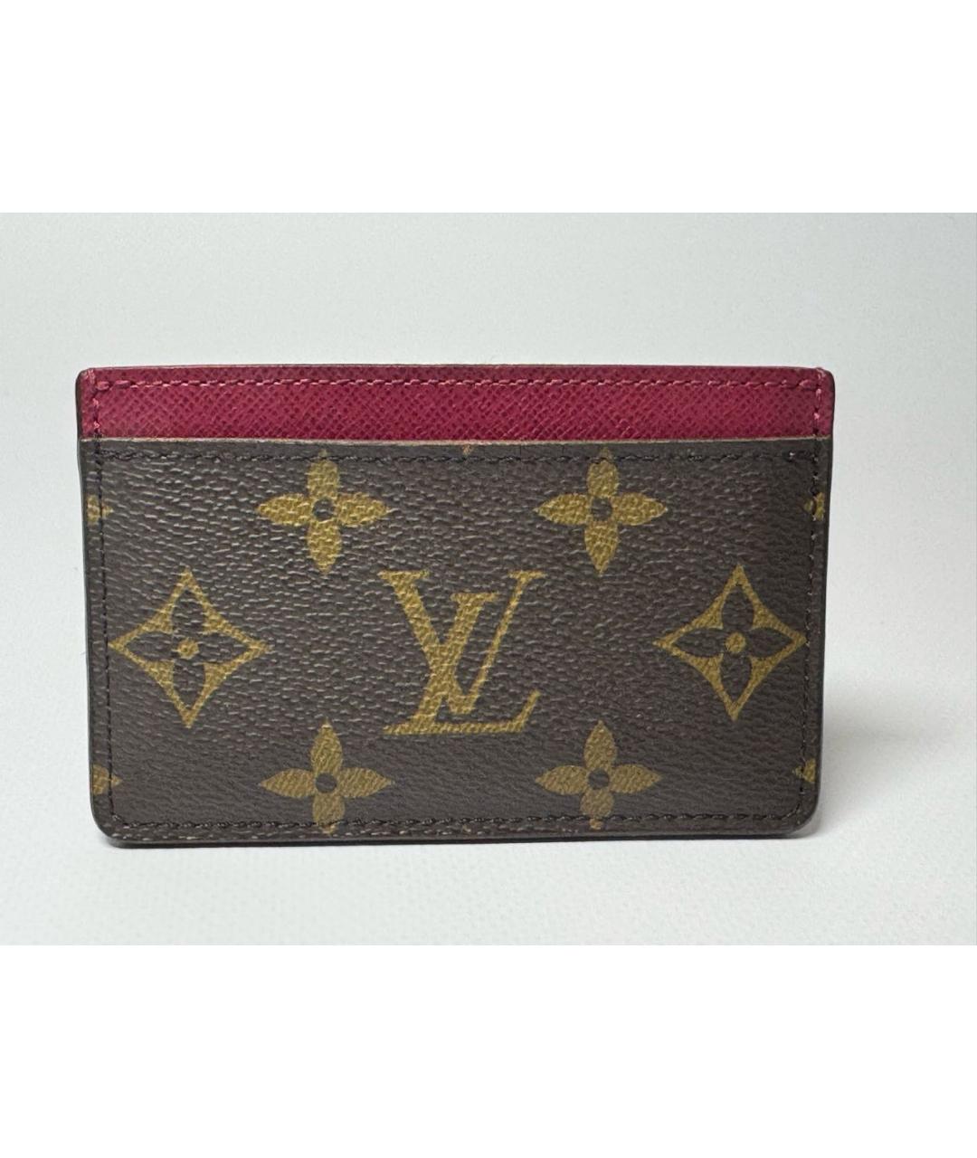 LOUIS VUITTON Коричневый кардхолдер, фото 2