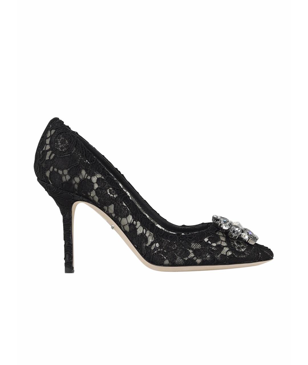 DOLCE&GABBANA Черные текстильные туфли, фото 1