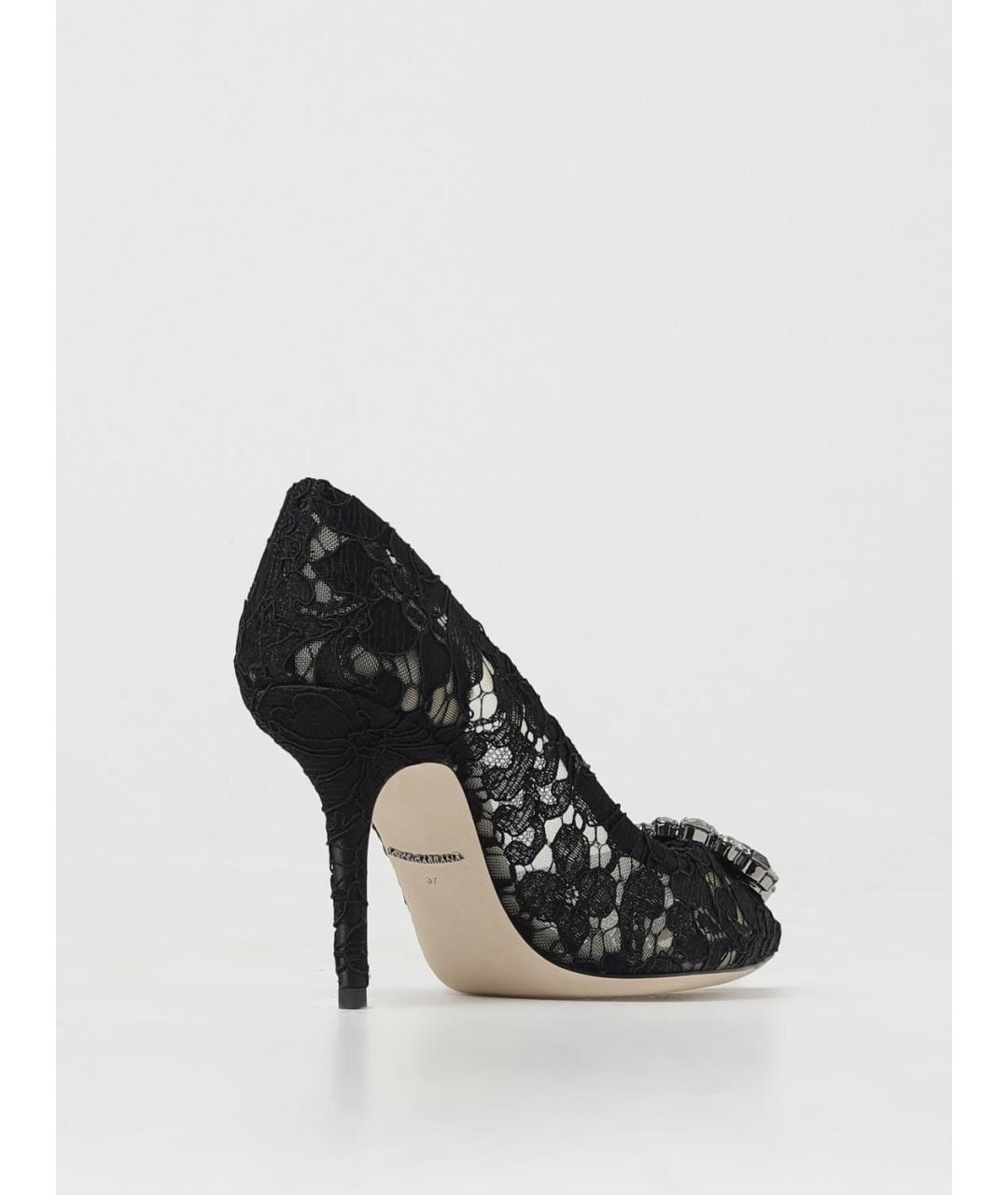 DOLCE&GABBANA Черные текстильные туфли, фото 3