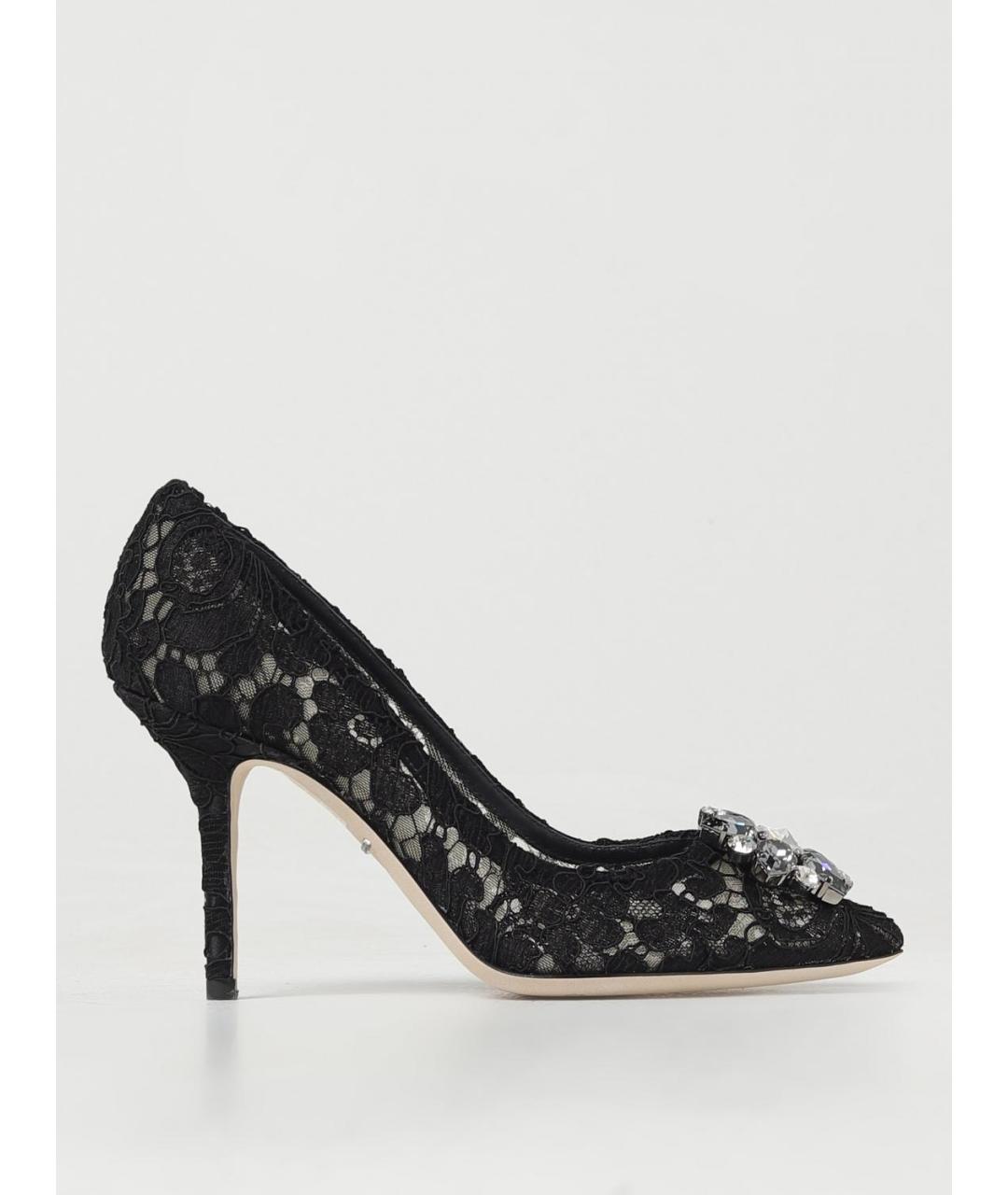 DOLCE&GABBANA Черные текстильные туфли, фото 5