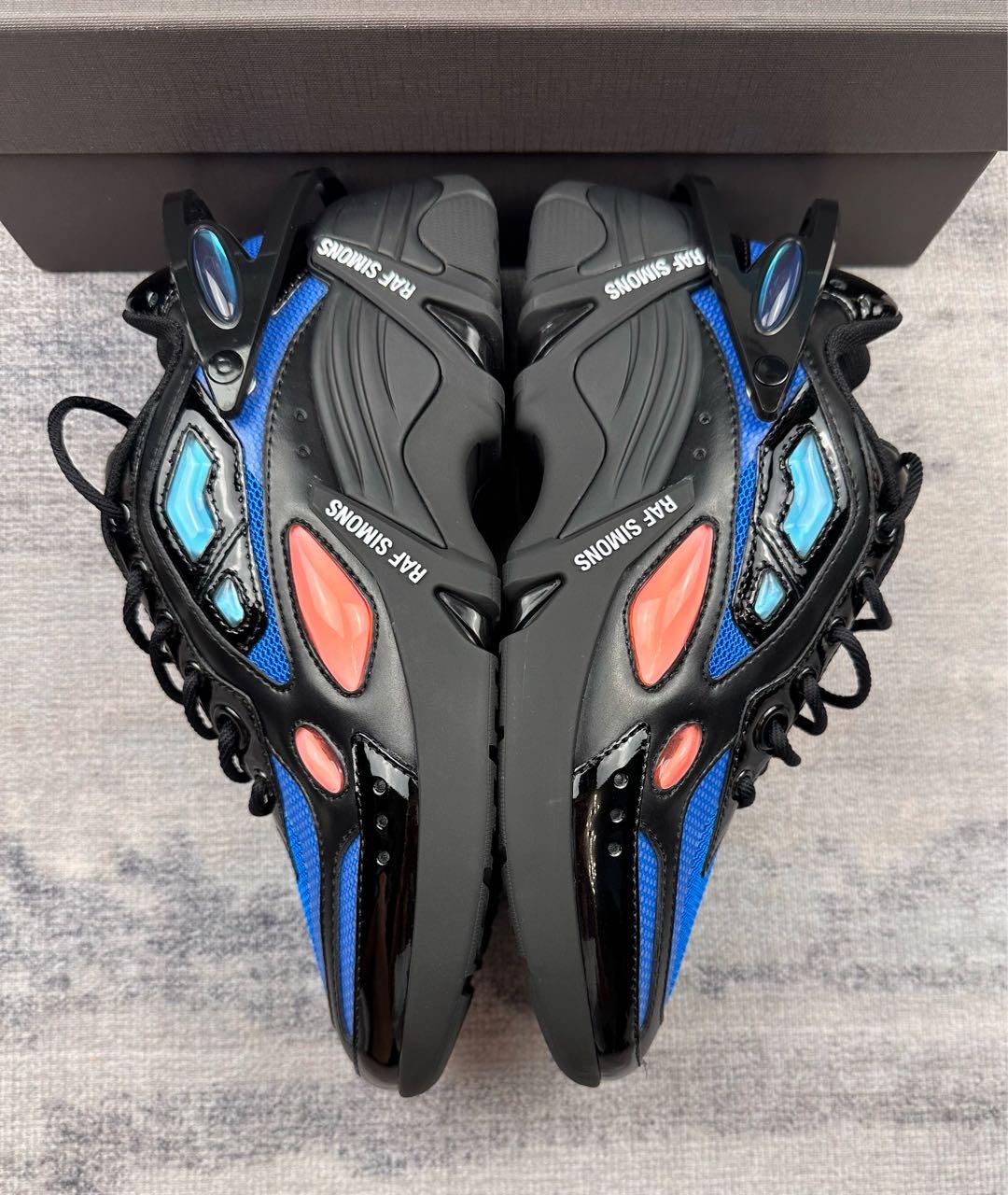 RAF SIMONS Черные низкие кроссовки / кеды из лакированной кожи, фото 6