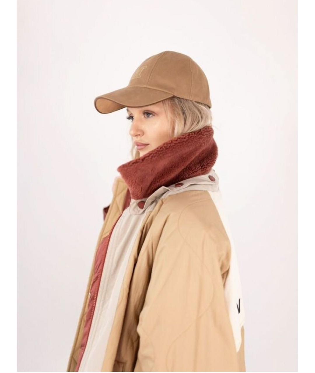MAX MARA Бежевая хлопковая кепка, фото 2