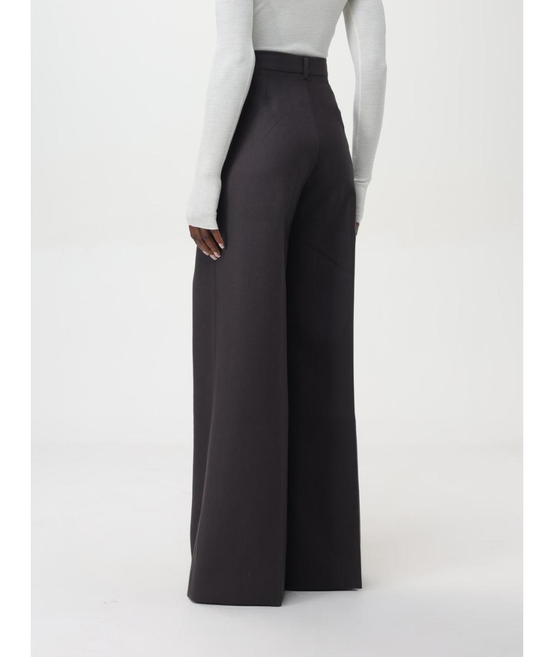 STELLA MCCARTNEY Коричневые шерстяные брюки широкие, фото 4