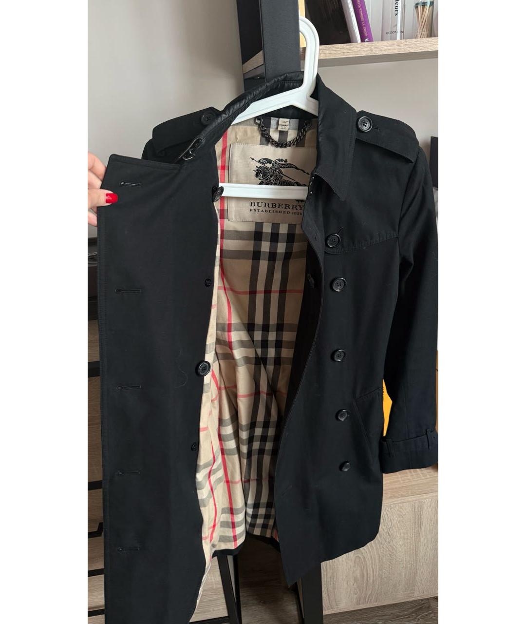 BURBERRY Черный тренч/плащ, фото 2