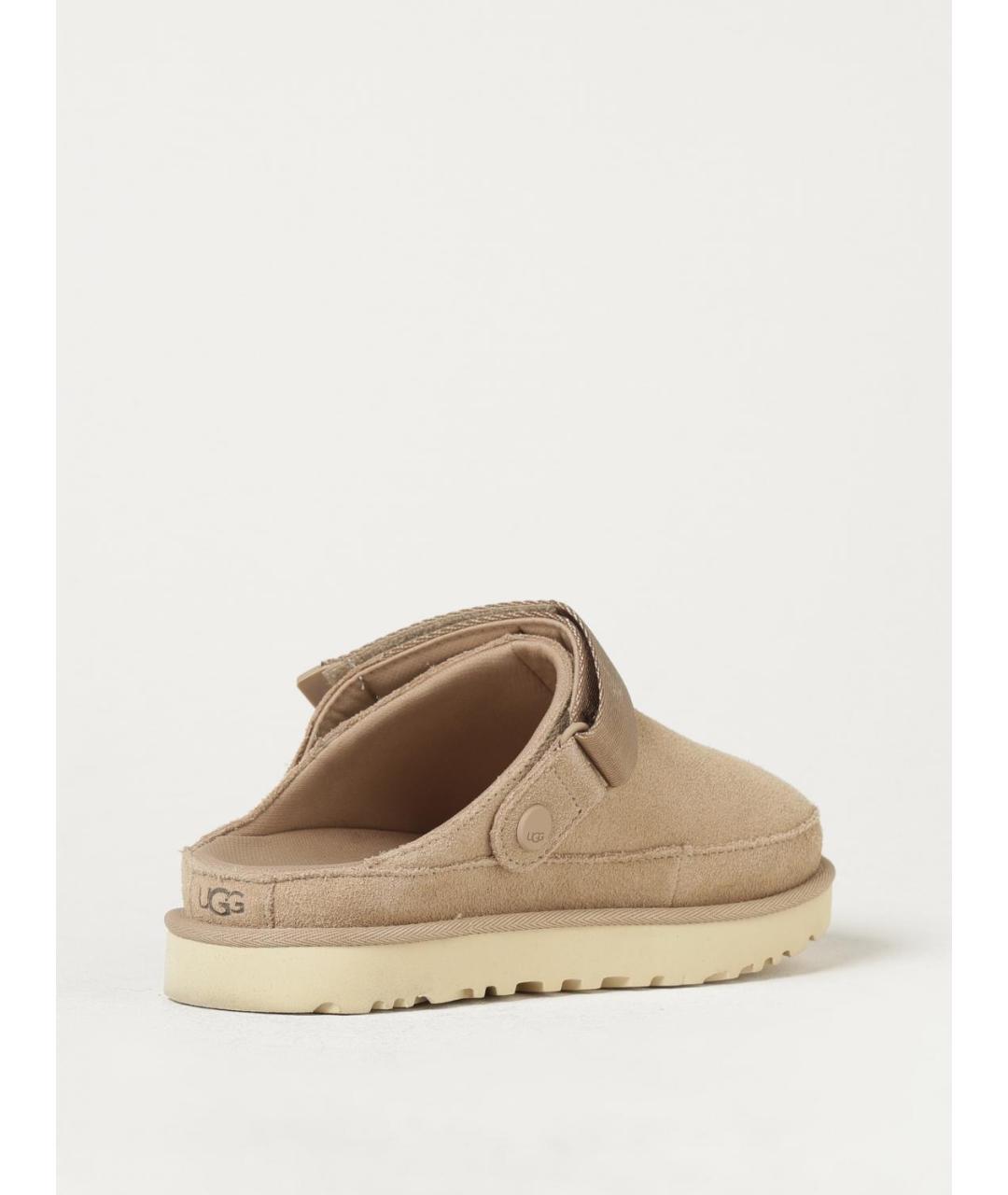 UGG AUSTRALIA Бежевые замшевые шлепанцы, фото 3