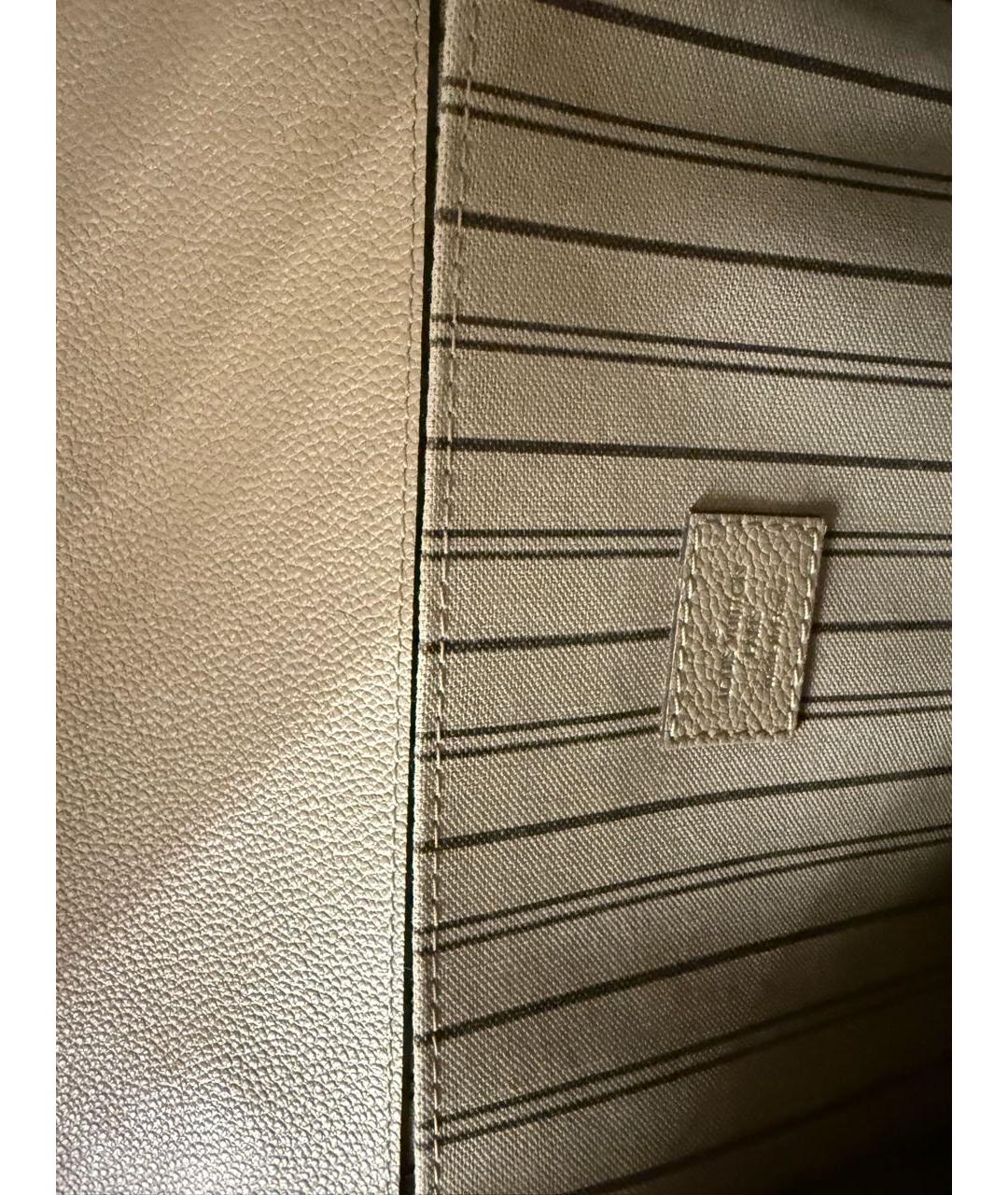 LOUIS VUITTON Бежевая кожаная сумка через плечо, фото 4