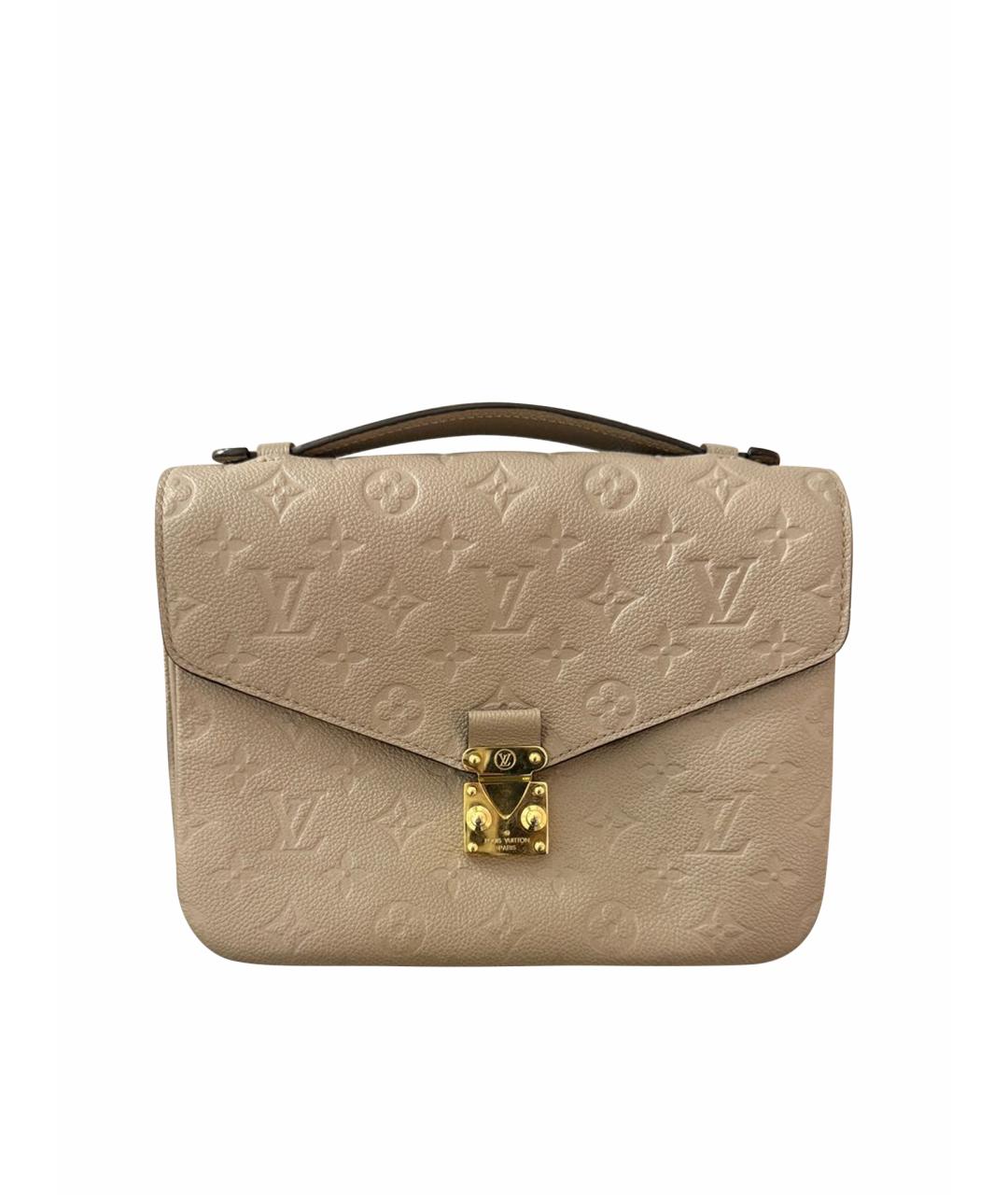 LOUIS VUITTON Бежевая кожаная сумка через плечо, фото 1