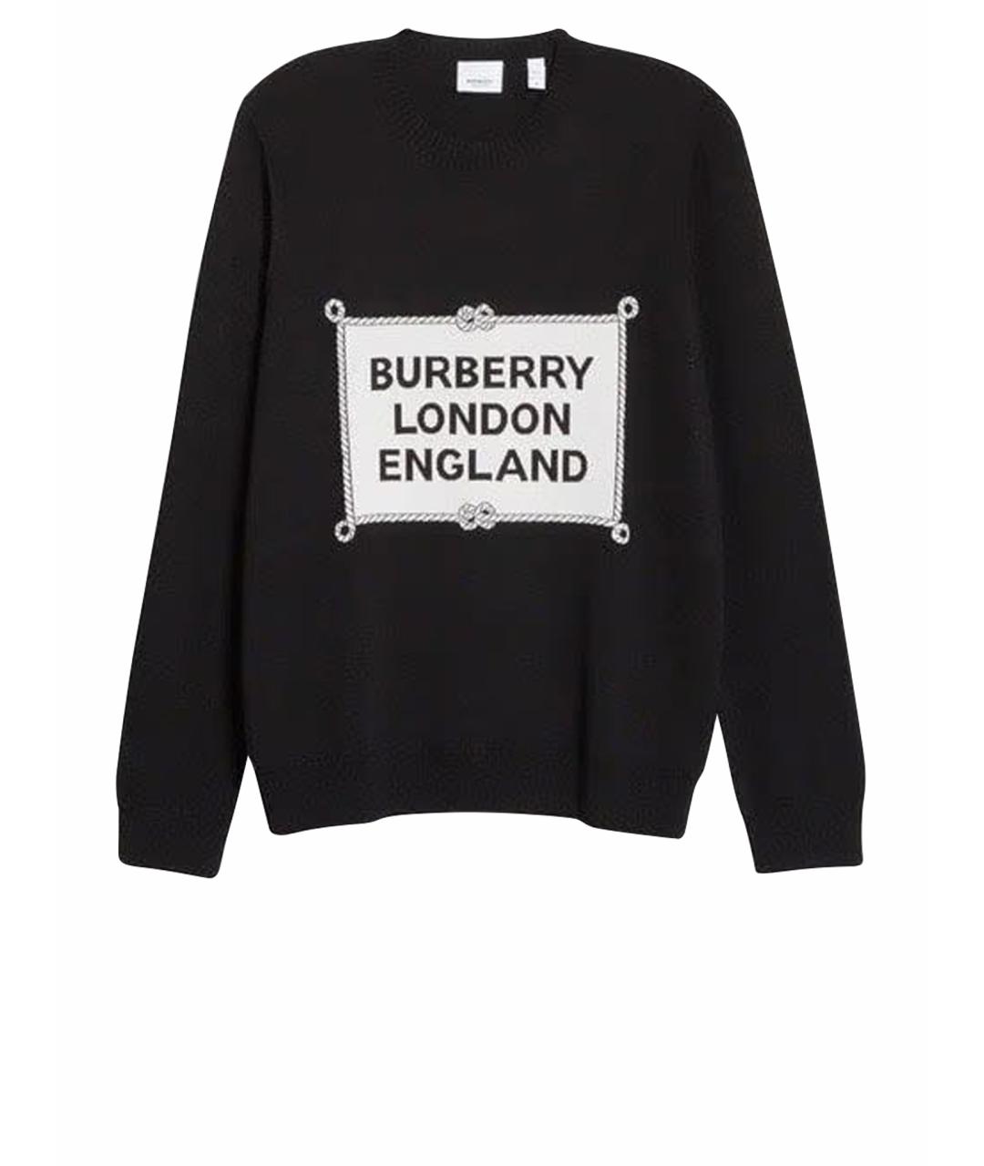BURBERRY Черный шерстяной джемпер / свитер, фото 1