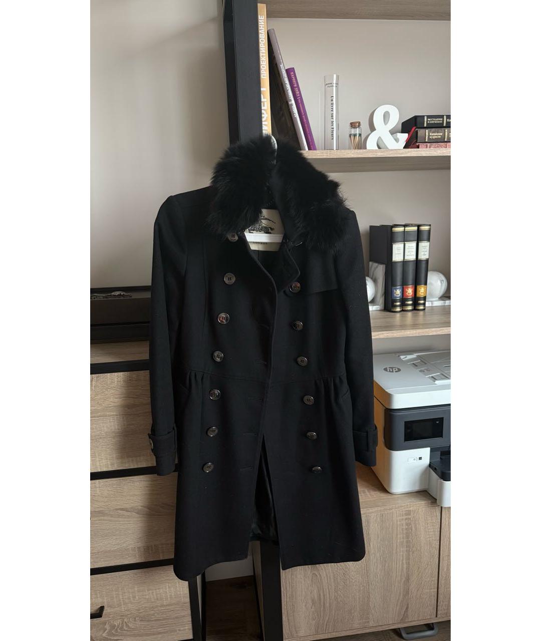 BURBERRY Черное пальто, фото 7