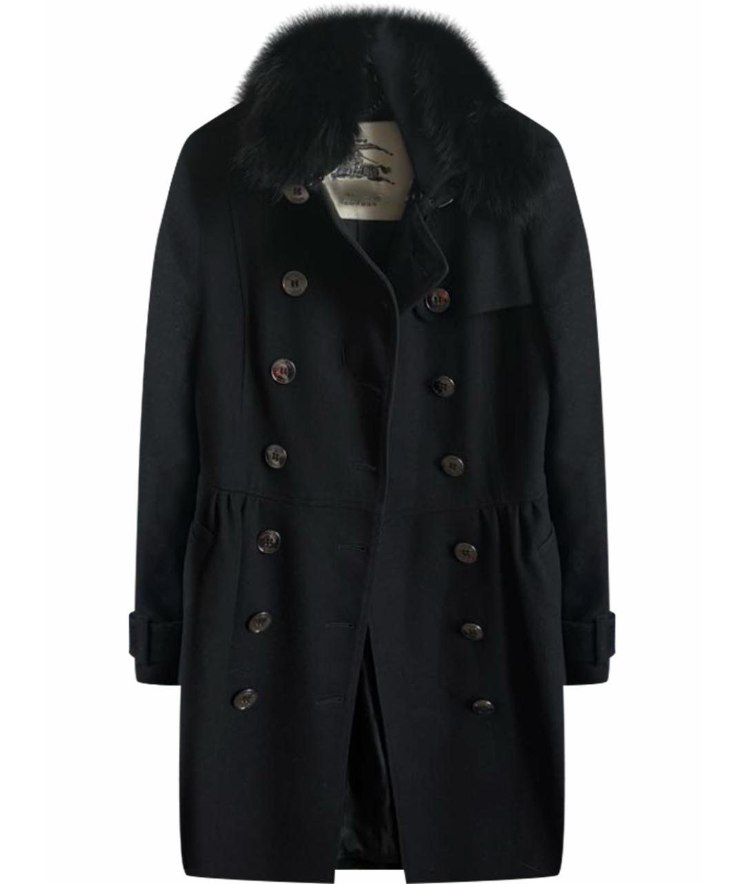 BURBERRY Черное пальто, фото 1