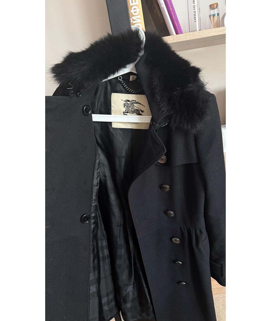 BURBERRY Черное пальто, фото 2