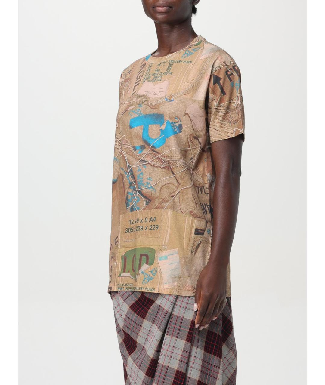 VIVIENNE WESTWOOD Коричневая футболка, фото 4