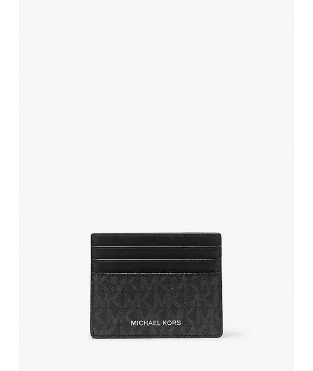 MICHAEL KORS Черный кожаный кардхолдер, фото 4