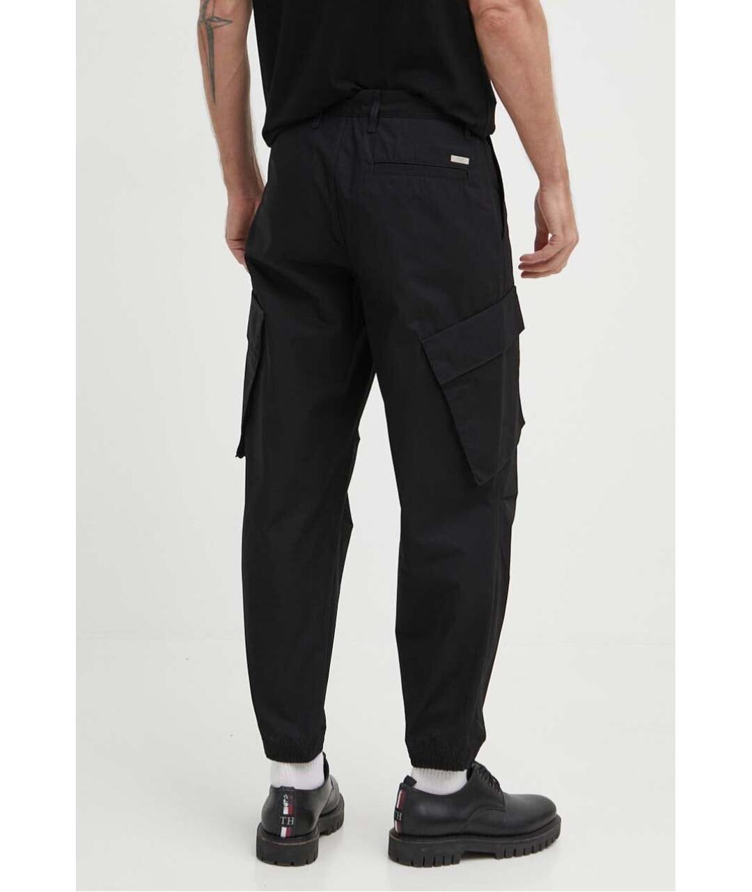 ARMANI EXCHANGE Черные хлопковые повседневные брюки, фото 5
