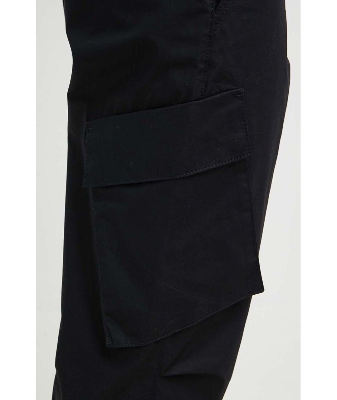ARMANI EXCHANGE Черные хлопковые повседневные брюки, фото 3