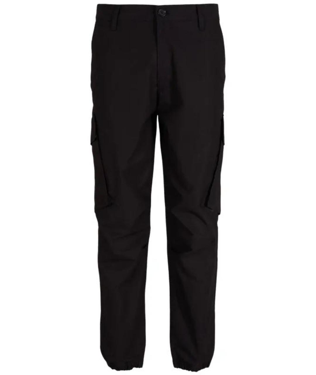 ARMANI EXCHANGE Черные хлопковые повседневные брюки, фото 1