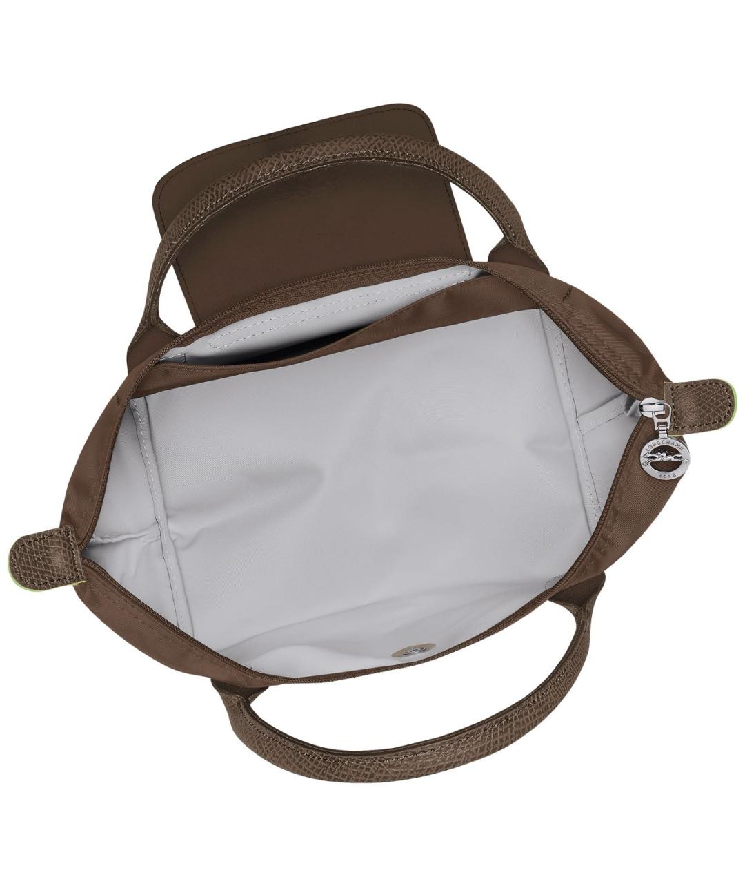LONGCHAMP Коричневая кожаная сумка тоут, фото 4