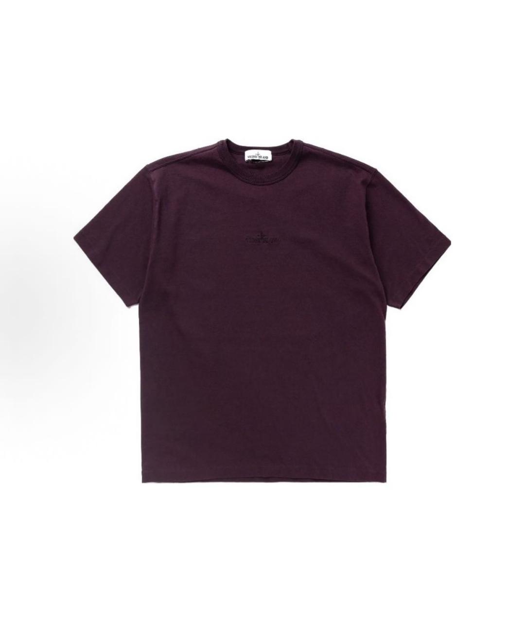 STONE ISLAND Горчичная хлопковая футболка, фото 1