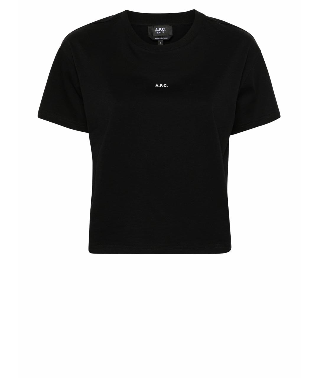 A.P.C. Черная хлопковая футболка, фото 1