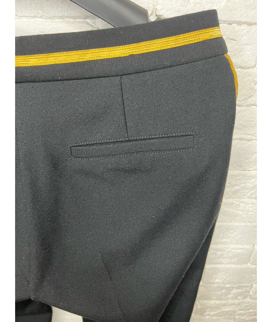 BARBARA BUI Черные полиэстеровые брюки узкие, фото 4
