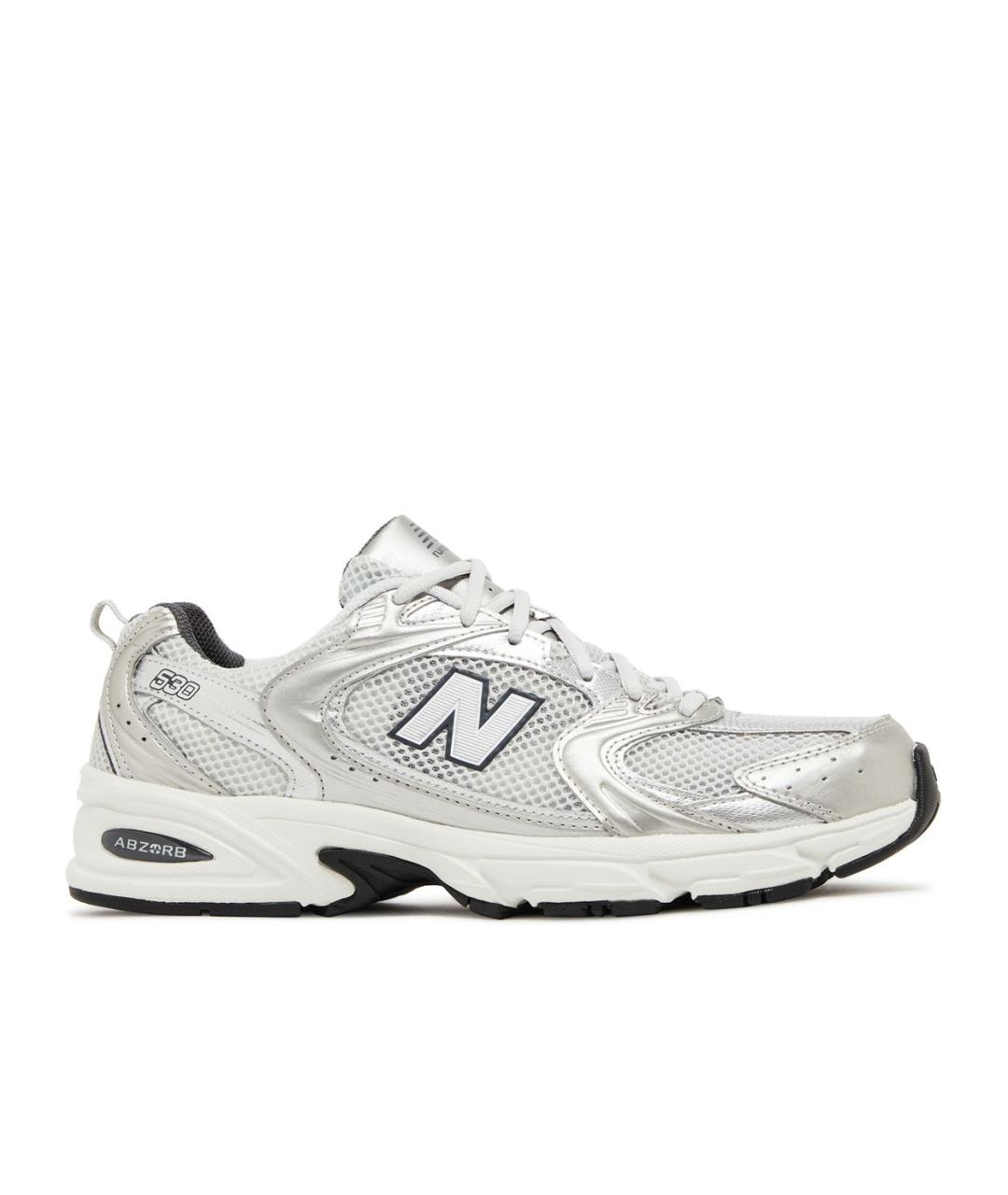 NEW BALANCE Серебряные синтетические низкие кроссовки / кеды, фото 2
