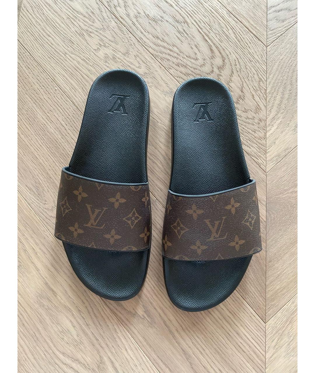 LOUIS VUITTON Коричневые шлепанцы, фото 2