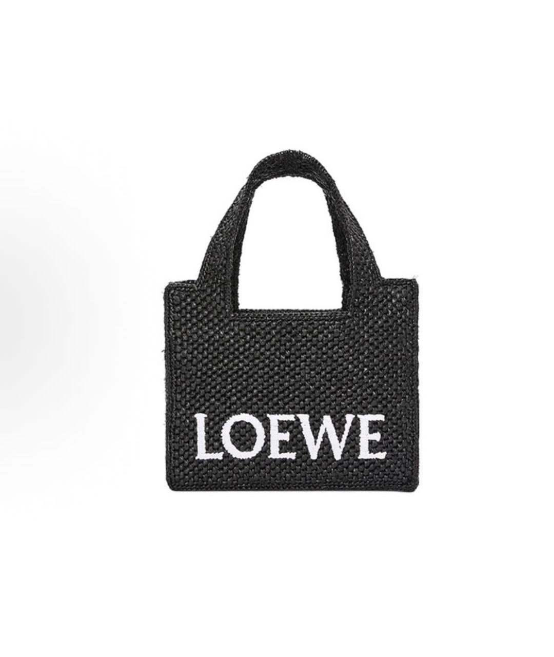 LOEWE Черная пляжная сумка, фото 6