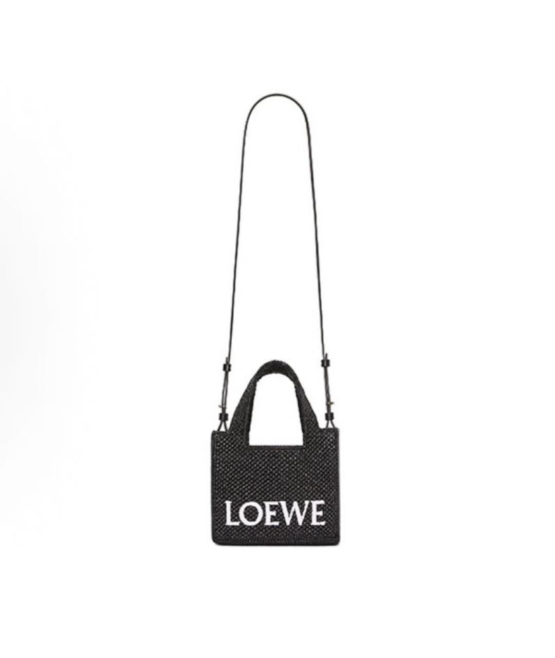 LOEWE Черная пляжная сумка, фото 2