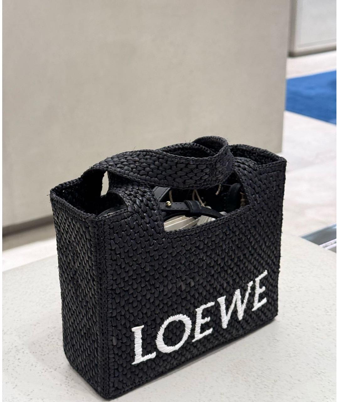 LOEWE Черная пляжная сумка, фото 5