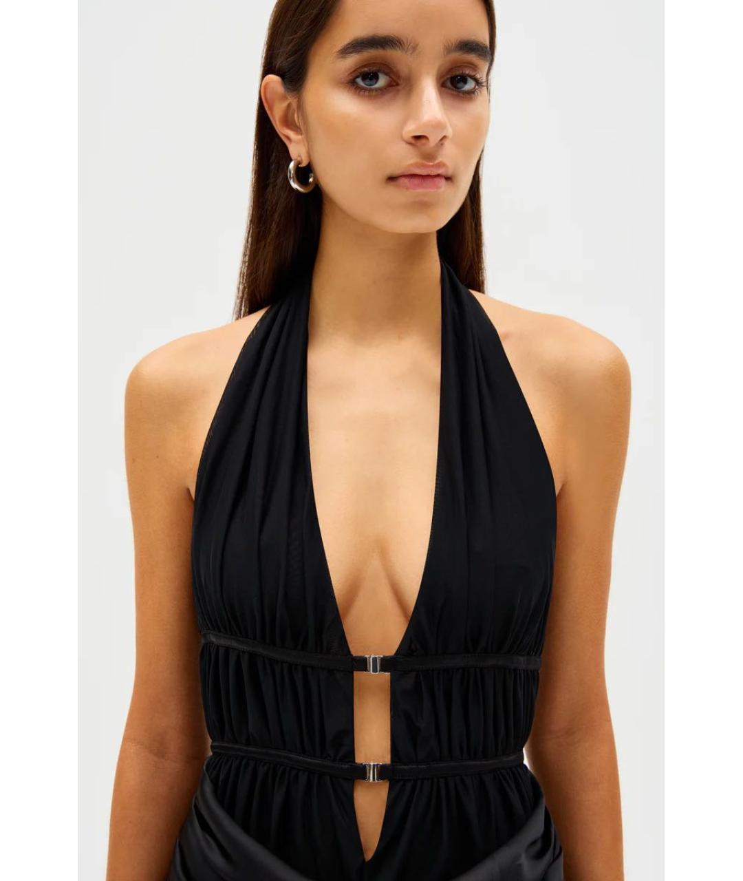 MISHA COLLECTION Черное полиэстеровое вечернее платье, фото 4