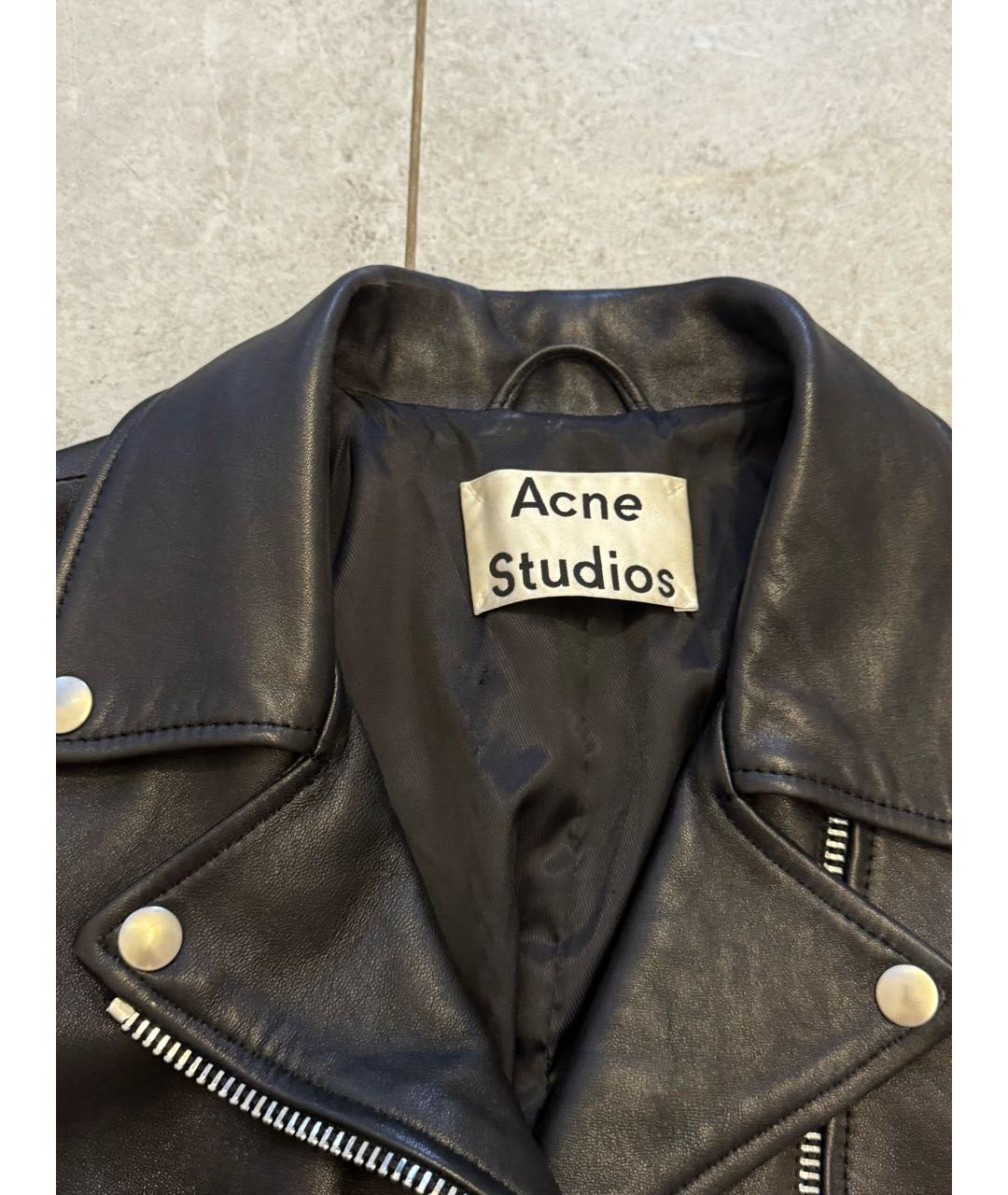 ACNE STUDIOS Черная кожаная куртка, фото 3