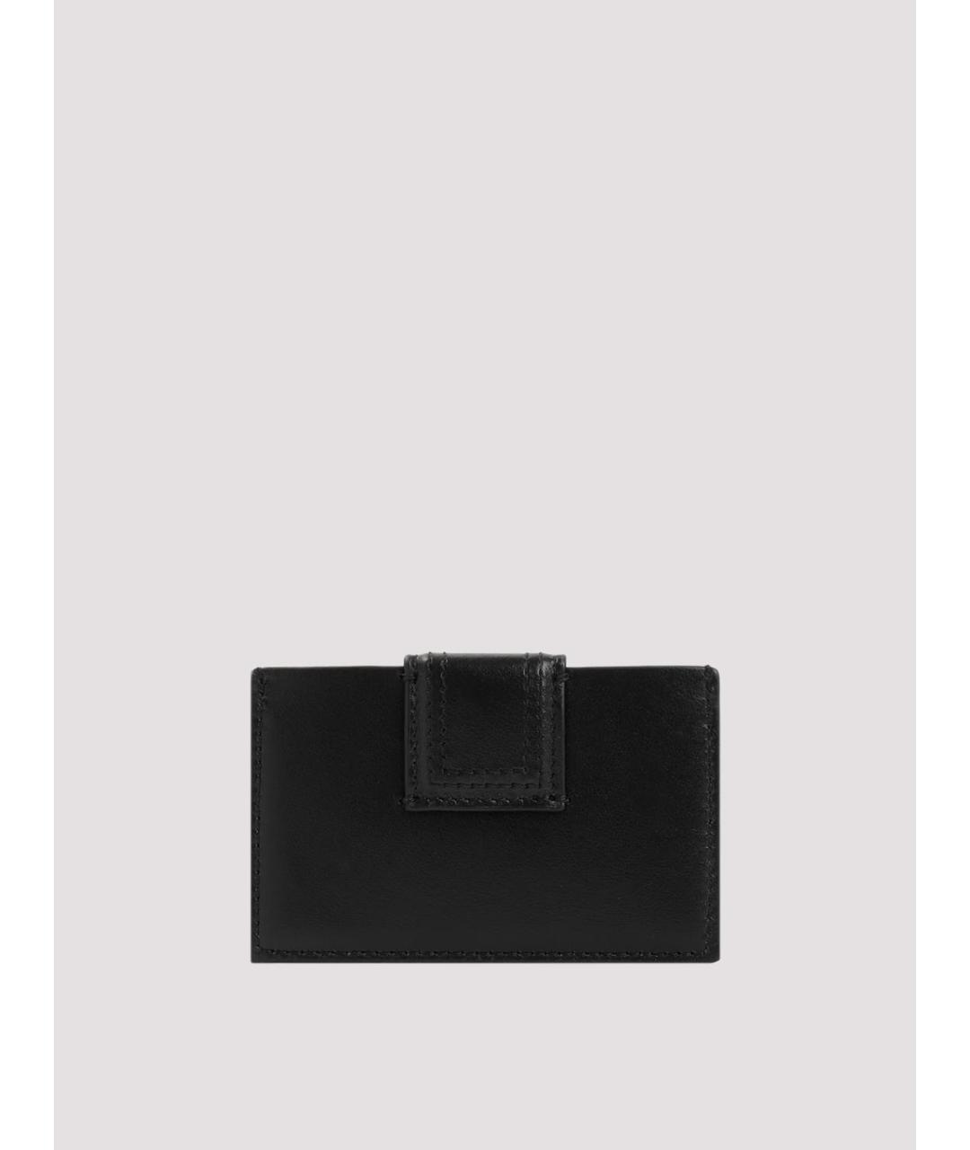JACQUEMUS Черный кожаный кардхолдер, фото 2