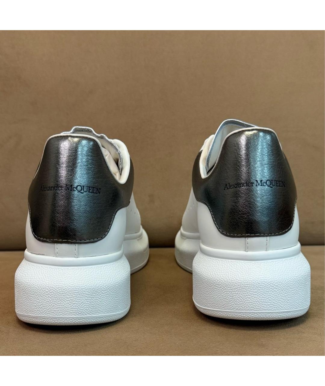 ALEXANDER MCQUEEN Белые кожаные кроссовки, фото 4