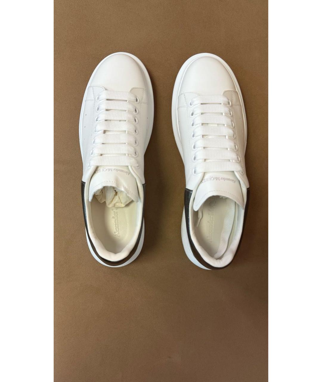 ALEXANDER MCQUEEN Белые кожаные кроссовки, фото 3