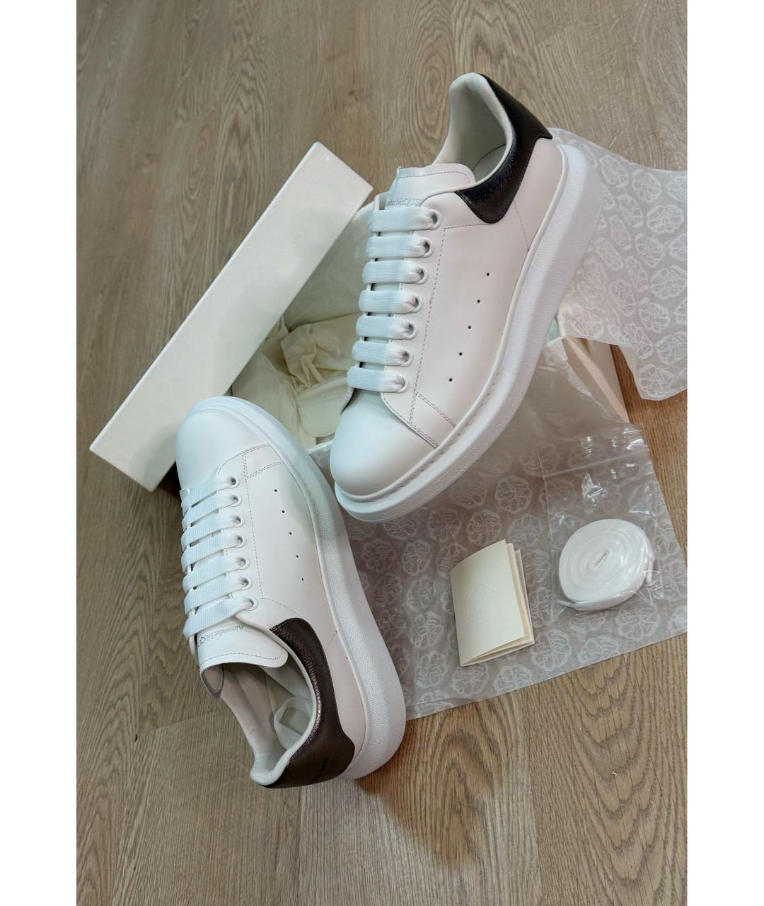 ALEXANDER MCQUEEN Белые кожаные кроссовки, фото 5