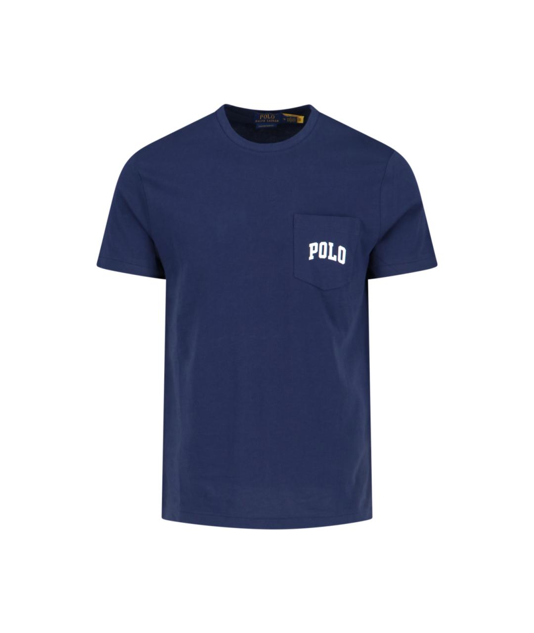 POLO RALPH LAUREN Синяя хлопковая футболка, фото 1