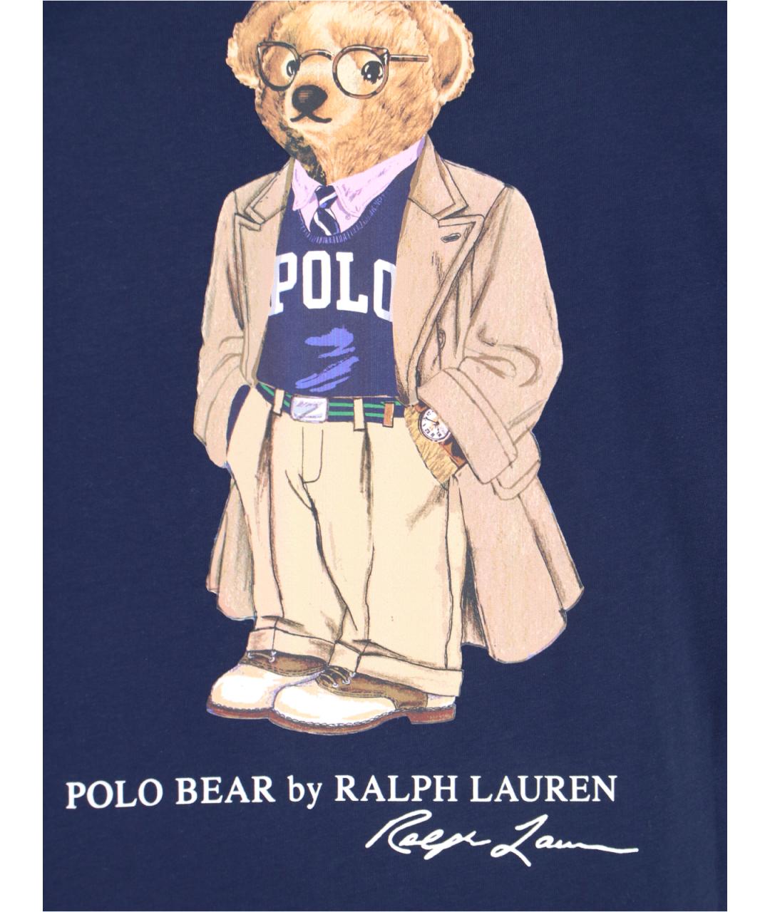 POLO RALPH LAUREN Синяя хлопковая футболка, фото 3