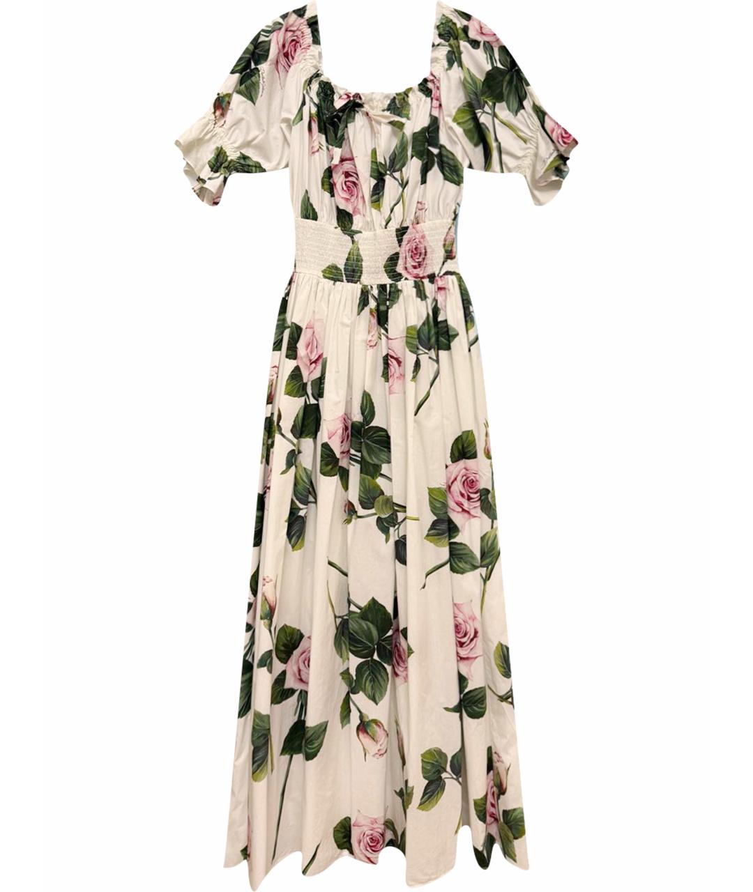 DOLCE&GABBANA Белое хлопковое вечернее платье, фото 1