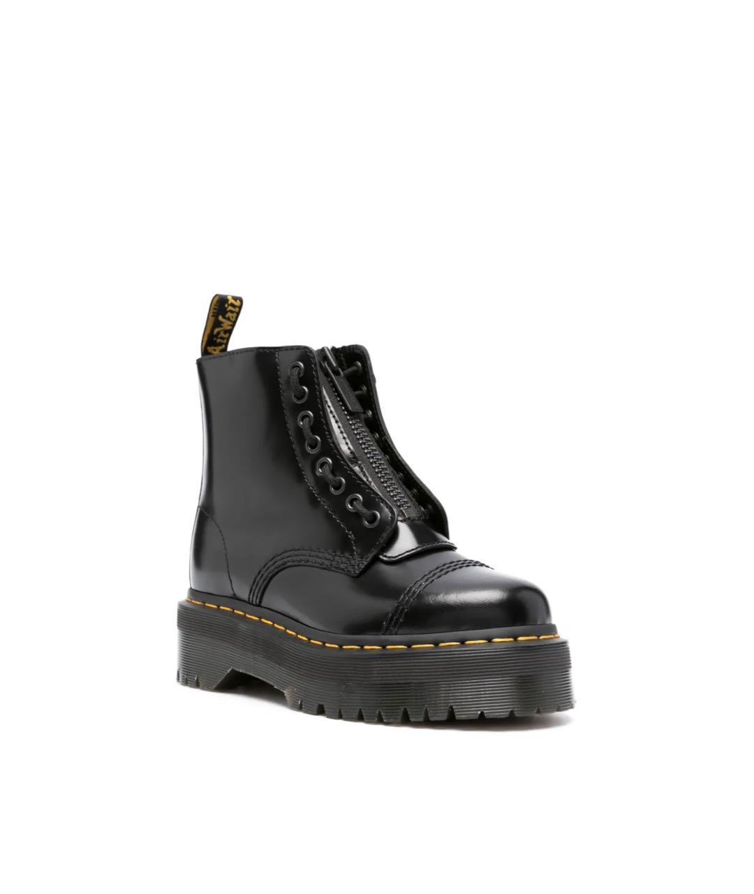 DR. MARTENS Черные кожаные ботинки, фото 2