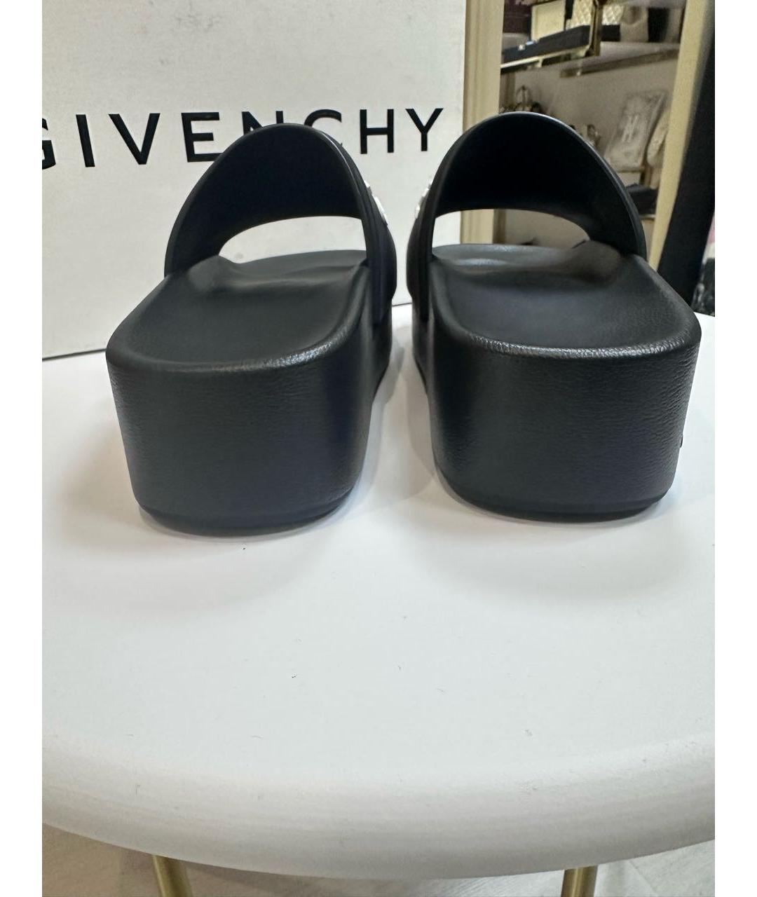 GIVENCHY Черные резиновые шлепанцы, фото 4