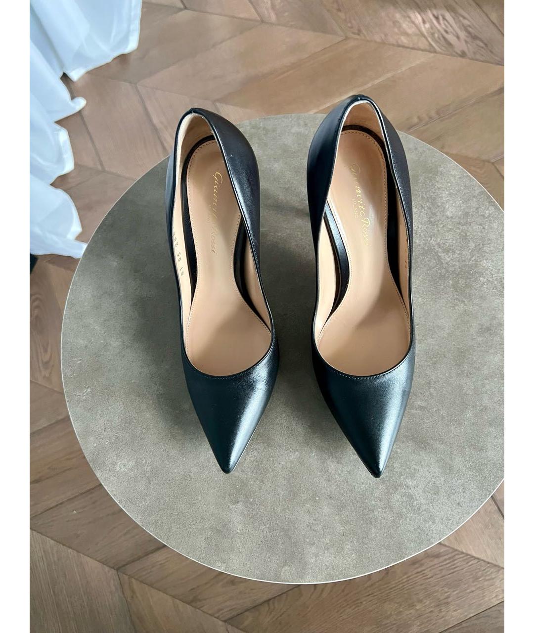 GIANVITO ROSSI Черные кожаные туфли, фото 3