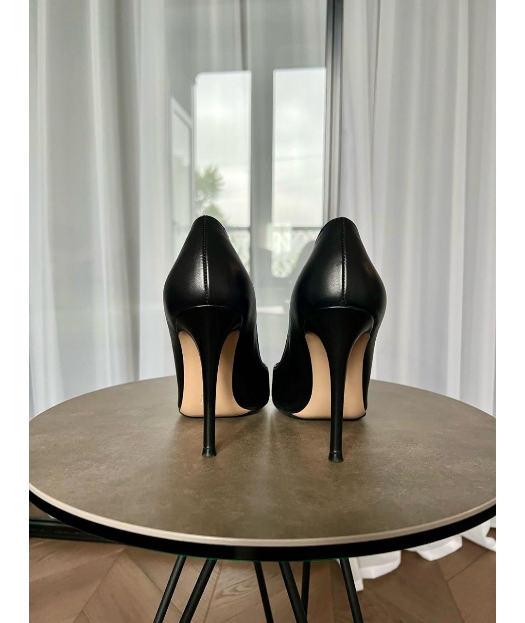 GIANVITO ROSSI Черные кожаные туфли, фото 4