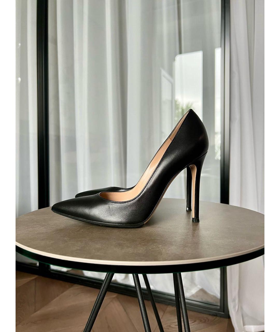 GIANVITO ROSSI Черные кожаные туфли, фото 6