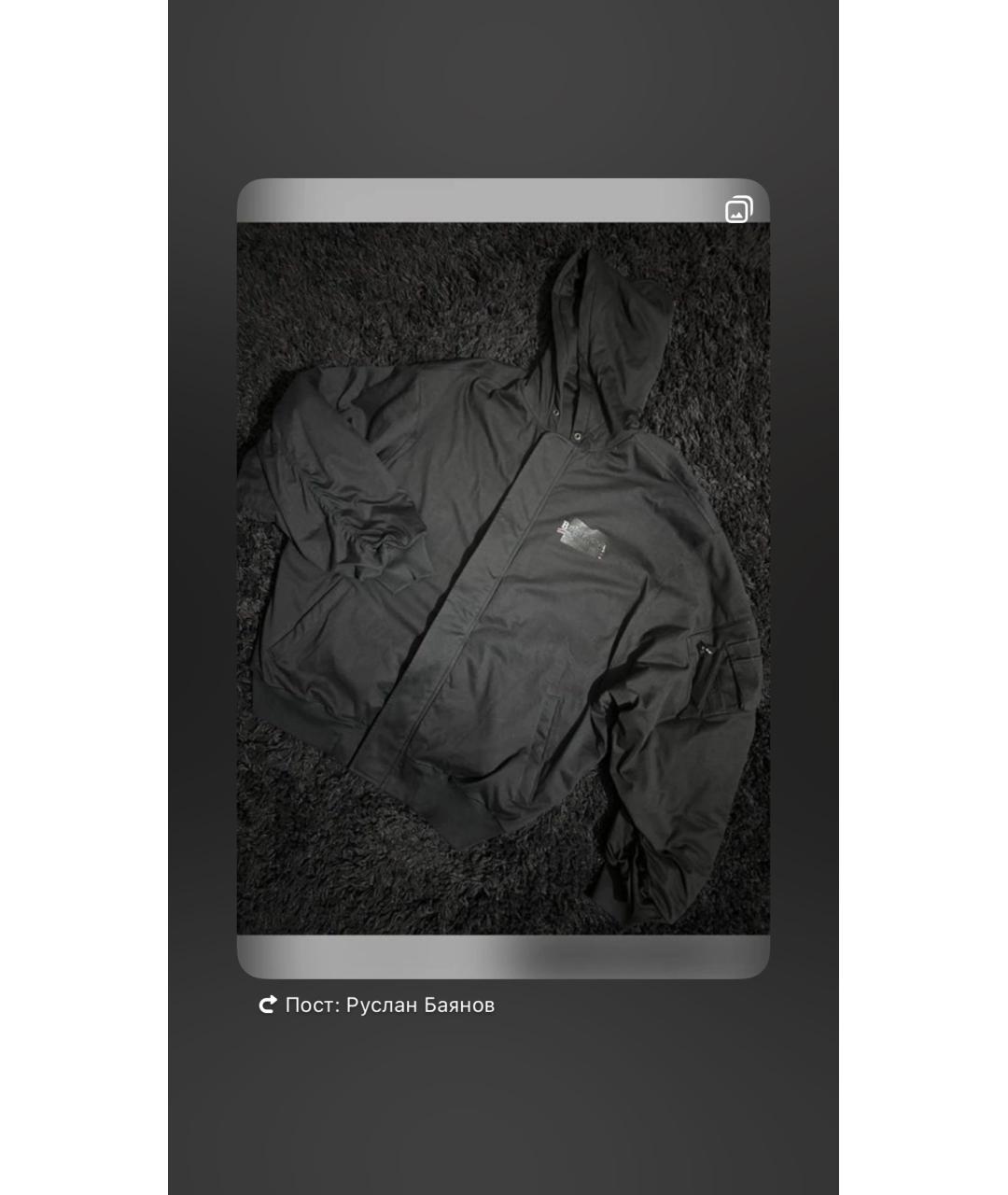 BALENCIAGA Черная хлопковая куртка, фото 3