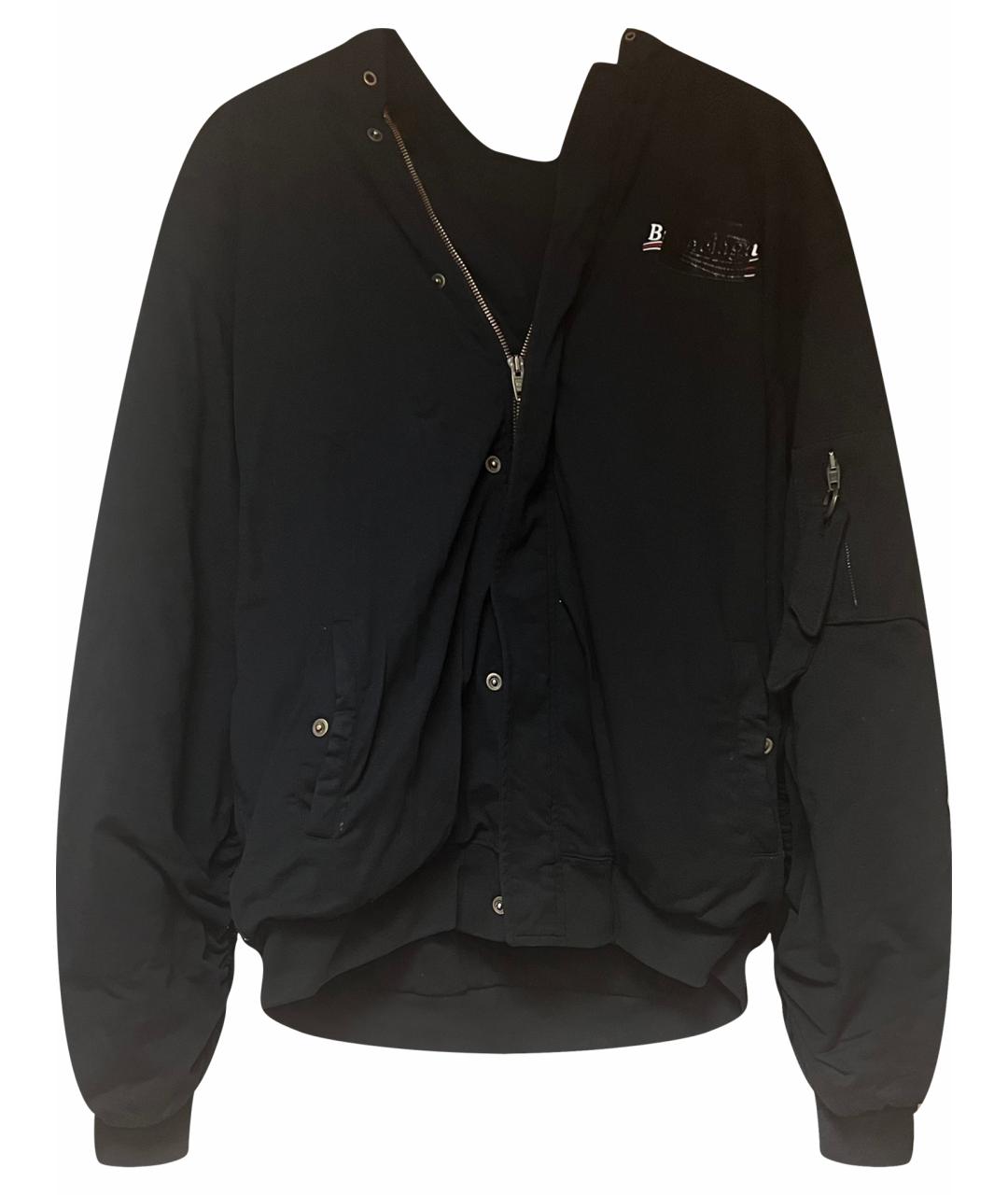 BALENCIAGA Черная хлопковая куртка, фото 1