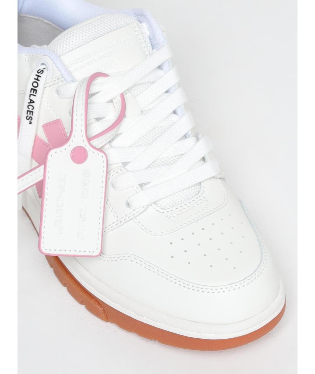 OFF-WHITE Белые кожаные кеды, фото 4