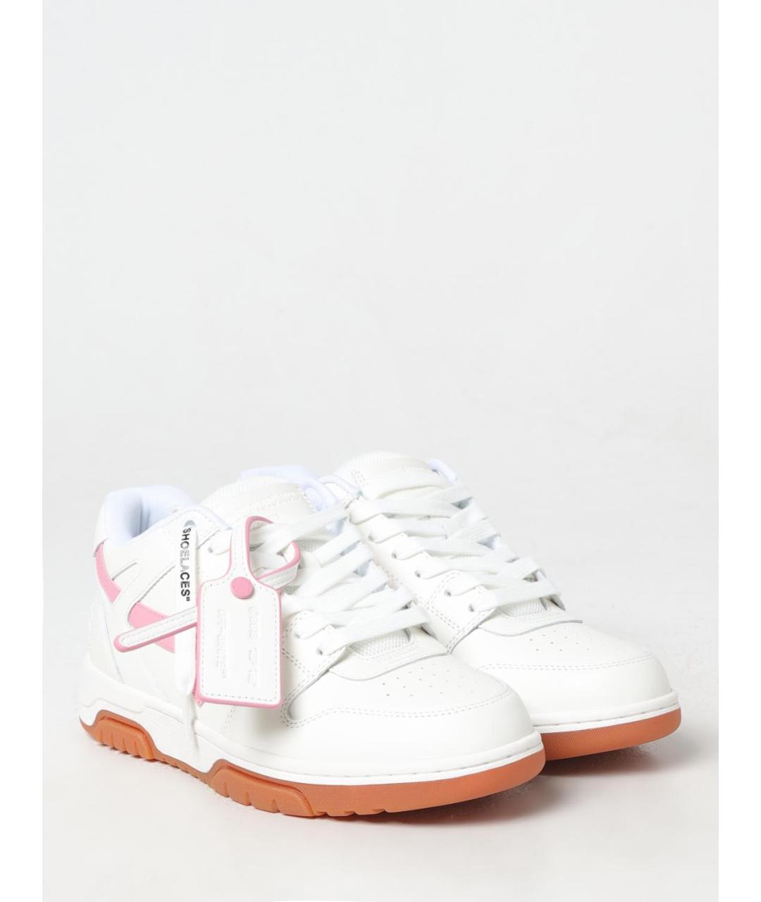 OFF-WHITE Белые кожаные кеды, фото 2